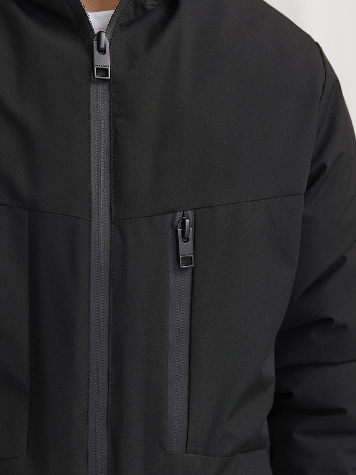 JACK & JONES Male Parka Parka 164 Schwarz, 164 Schwarz