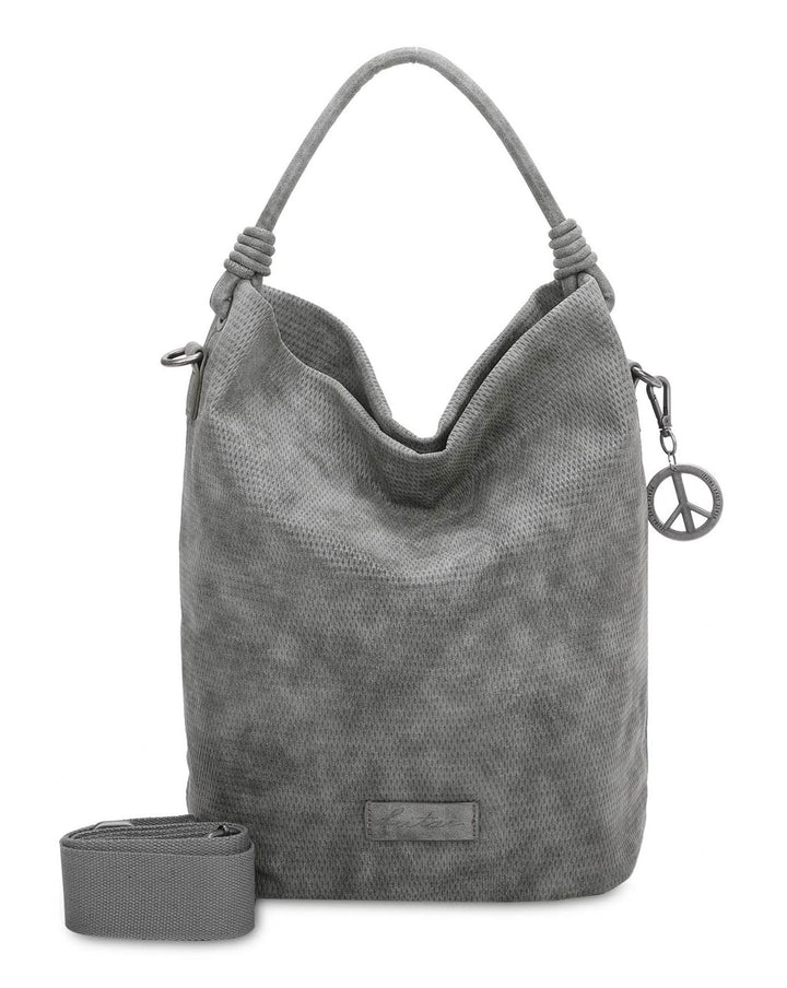 Fritzi Bo03 Sunny Handtasche Hobo Bag Beuteltasche Schultertasche Anthra, Anthra