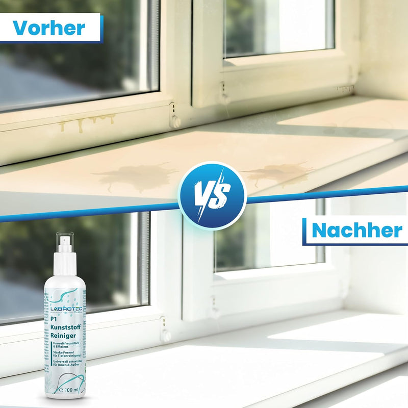 LABROTEC P1 Kunststoffreiniger 3L mit Dosierhahn – Effektiver Reiniger für Fensterrahmen, Autos, Sne