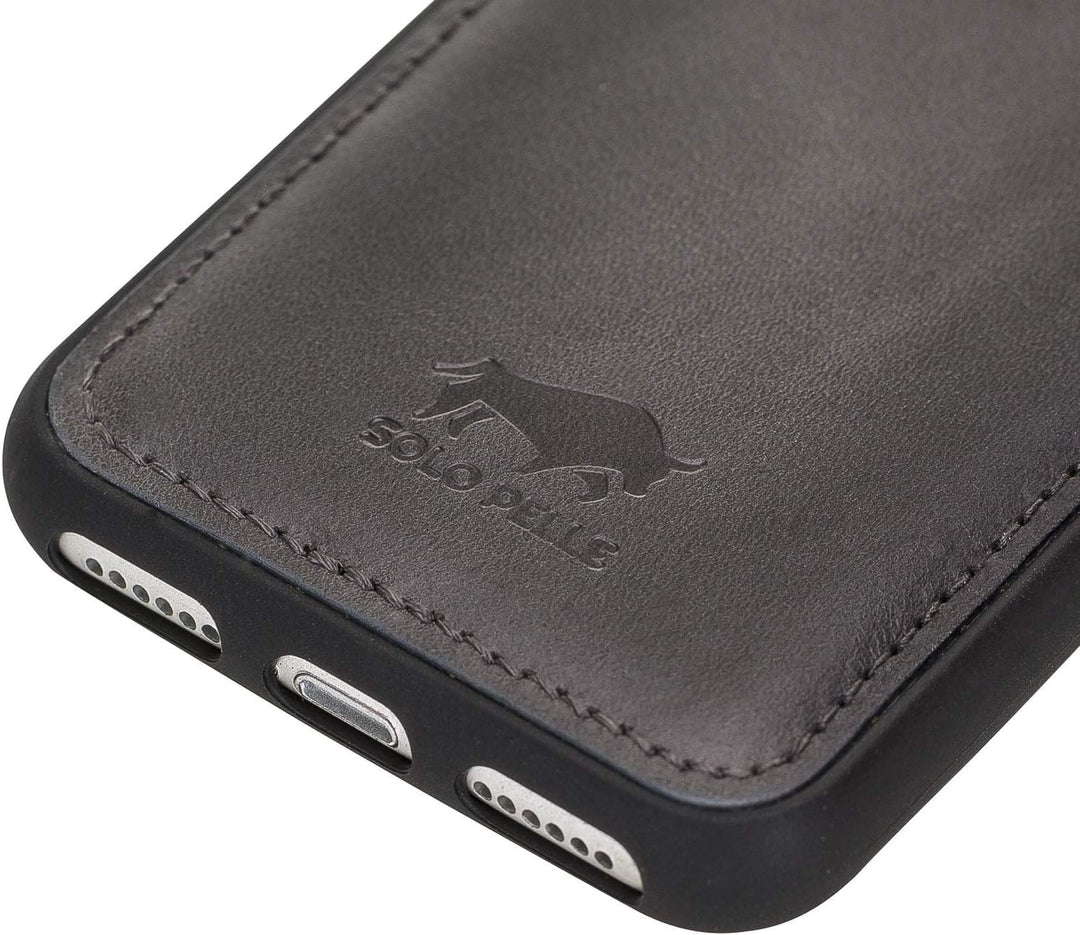 Solo Pelle iPhone SE 2020 - SE 2022 SE 3 Case Lederhülle Ledertasche Backcover Flex aus echtem Leder