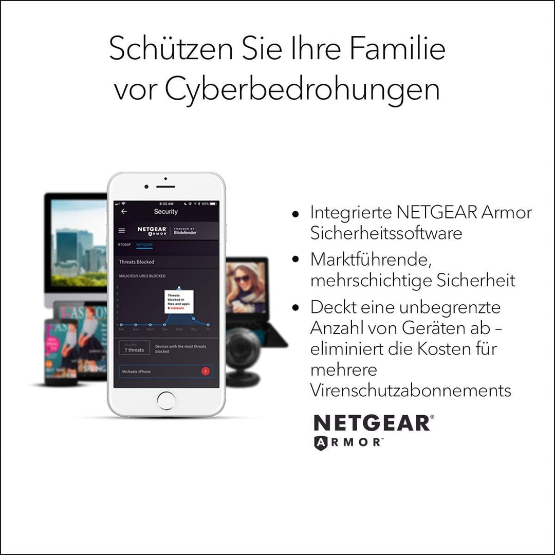 NETGEAR AX WiFi 6 Mesh WLAN System AX1800 (4 simultane Streams mit bis zu 1.8 GBit/s, 5X GB LAN-Port