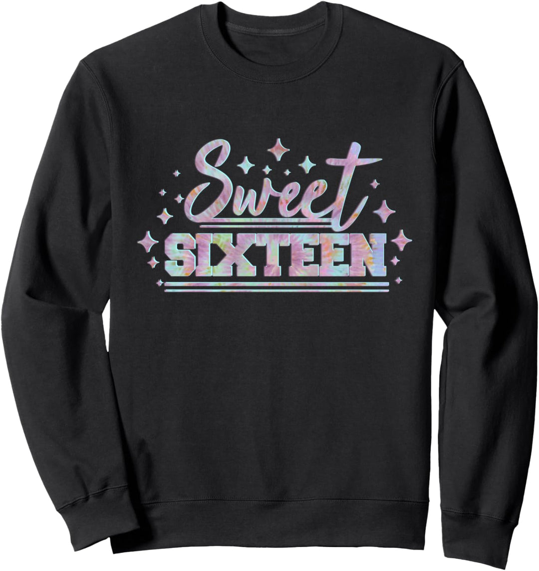 Sweet Sixteen Birthday Teenager Geschenk Pastell Tie Dye Sweatshirt