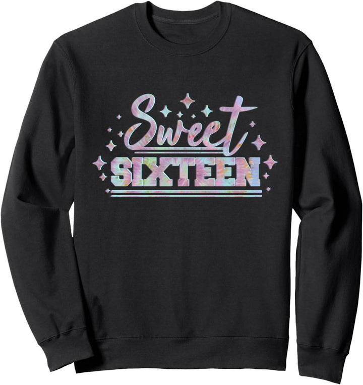 Sweet Sixteen Birthday Teenager Geschenk Pastell Tie Dye Sweatshirt