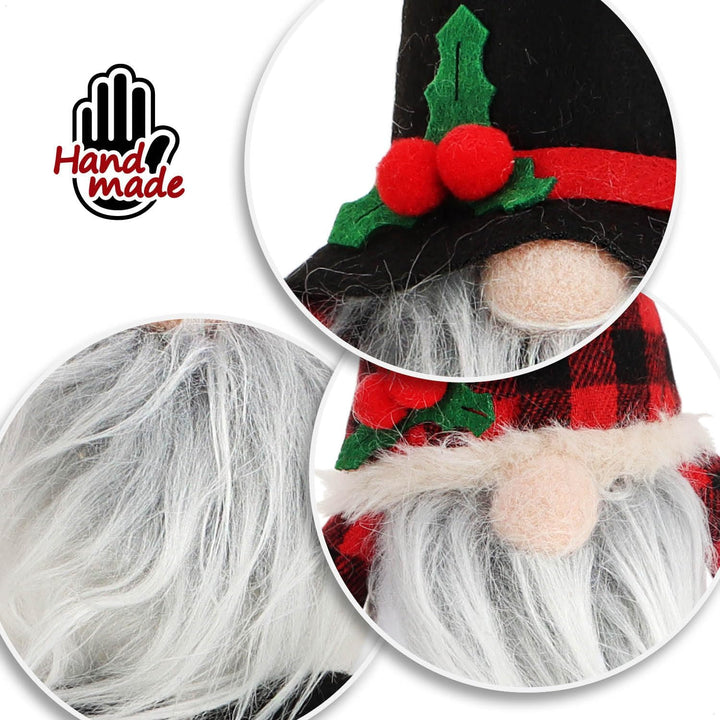 com-four® 12x Premium Weihnachts-Wichtel - Weihnachtsdeko - winterliche Zwergen-Figur - Dekoartikel