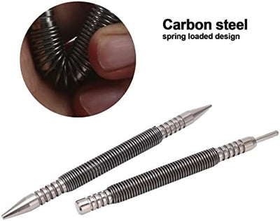 Federbelastetes Design Kohlenstoffstahl Material 3500PSI Impact Dual Head Nail Setter Pin Set, 2pcs
