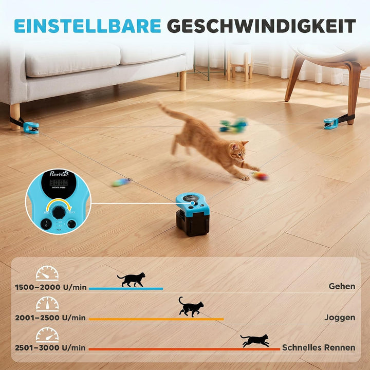 PawHut Interaktives Katzenspielzeug Elektrisch mit Selbstbeschäftigung