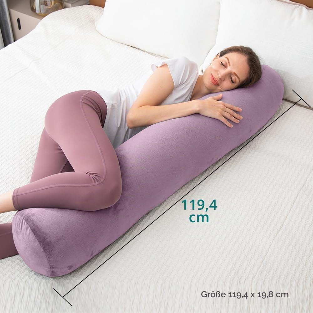 Body Pillow for Adults, Full Body Pilllow for Sleeping, Long Round Cervical Pillow, Bolster Side Sle