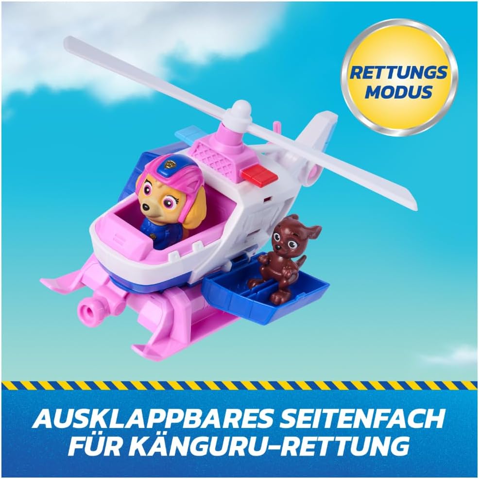 PAW PATROL - Search &amp; Rescue: Skyes Rettungs-Helikopter, Fahrzeug mit Rückziehmotor, ca. 15 cm, inkl