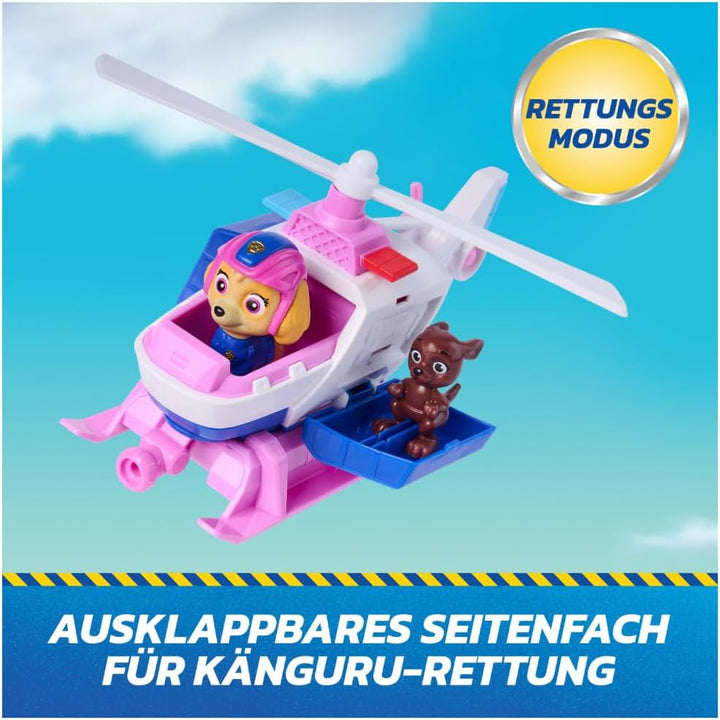 PAW PATROL - Search &amp; Rescue: Skyes Rettungs-Helikopter, Fahrzeug mit Rückziehmotor, ca. 15 cm, inkl