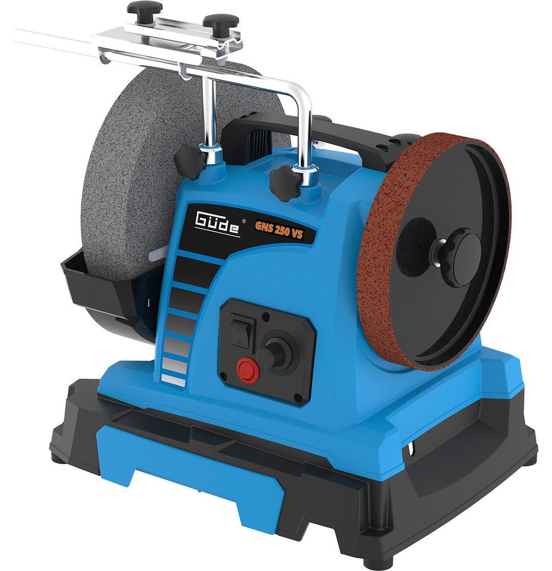 Güde Nassschleifer GNS 250 VS Set (150 W, Induktionsmotor, Edelkorund-Schleifstein Ø 250 mm/220 K, L