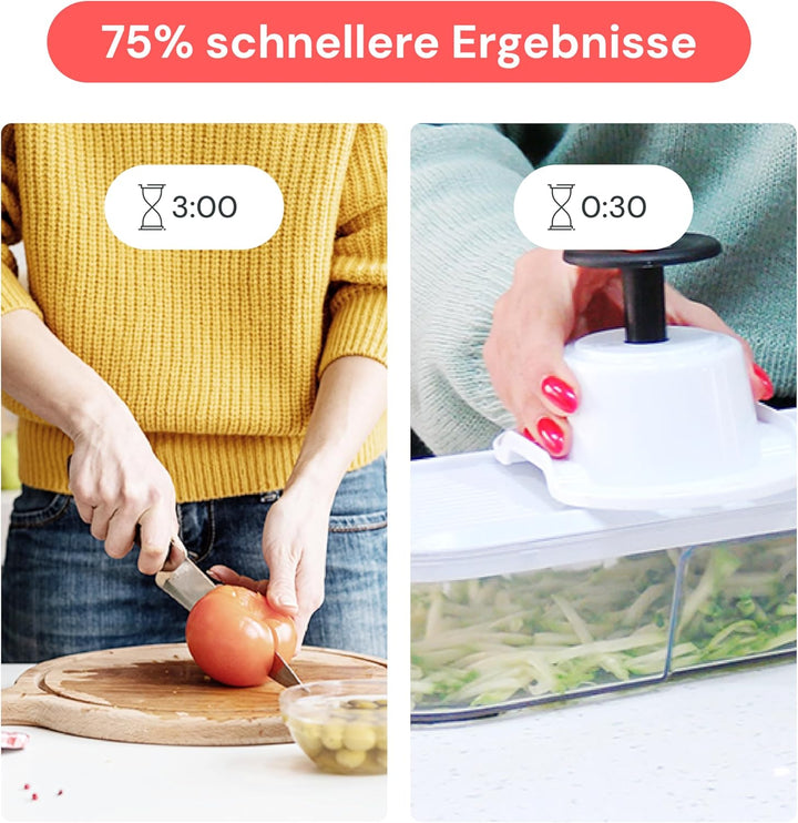 Gemüseschneider Mandoline Gemüsehobel - Gemüse Schneider Zwiebelschneider Kartoffelschneider Obstsch