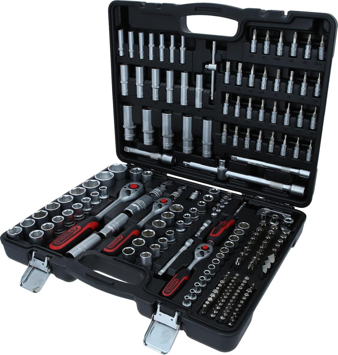 KS Tools 917.0795 1/4%22+3/8%22+1/2%22 Steckschlüssel-Satz, 195-tlg. &amp; BGS 1196 | Maul-Ringschlüssel