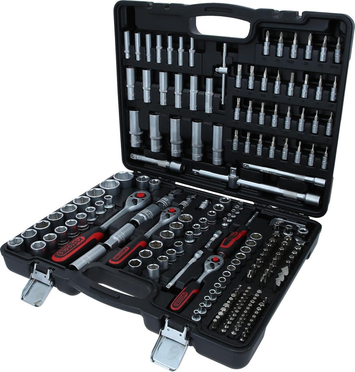 KS Tools 917.0795 1/4%22+3/8%22+1/2%22 Steckschlüssel-Satz, 195-tlg. &amp; BGS 1196 | Maul-Ringschlüssel