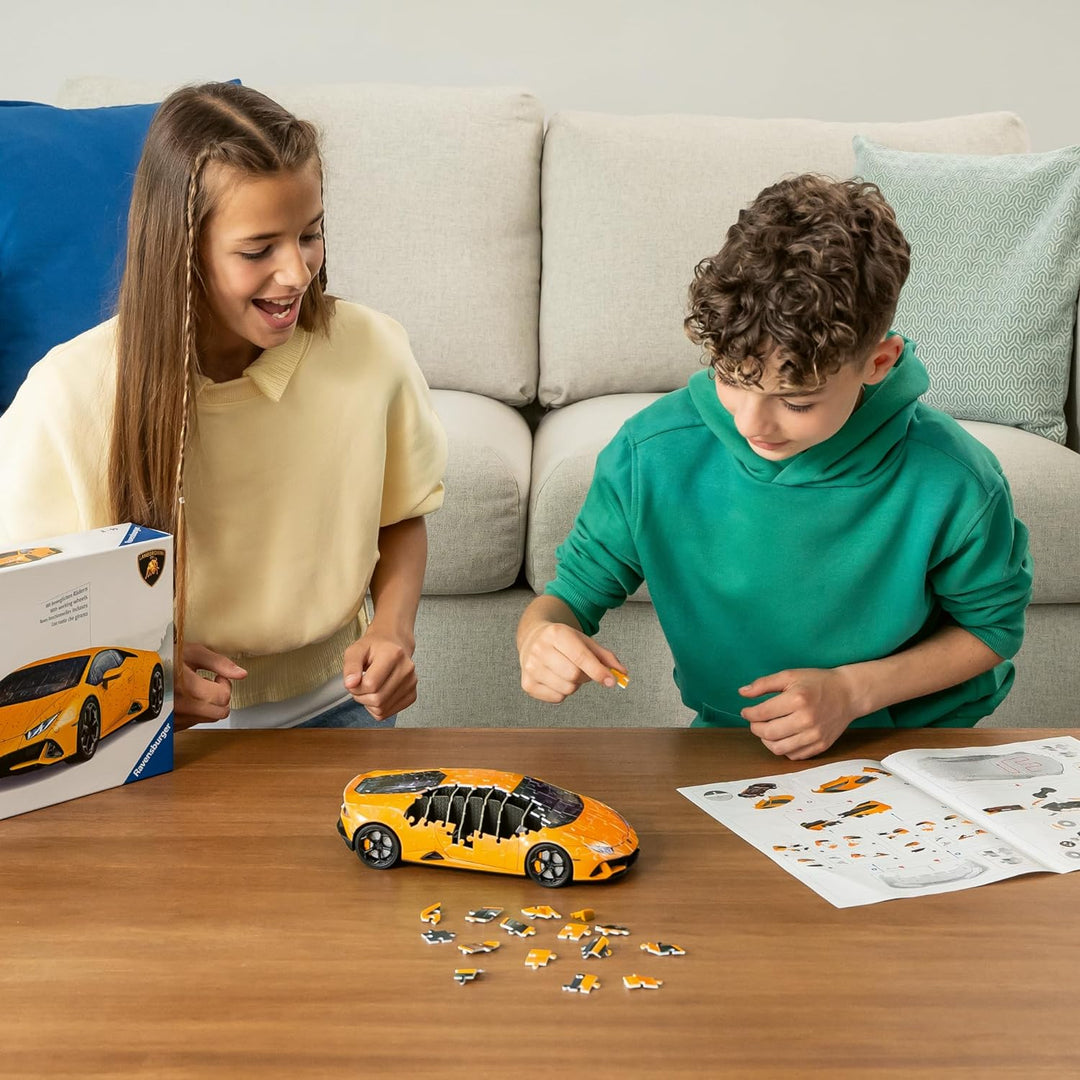 Ravensburger 3D Puzzle 11571 - Lamborghini Huracán EVO - Arancio - Der rassige Supersportwagen als 3