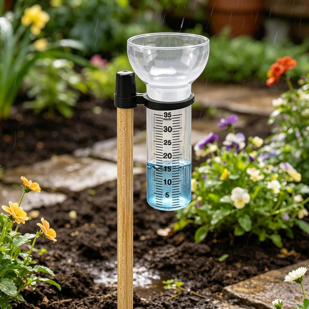 Regenmesser | 2 Stück Präzise Glasmessbecher Mit Ständer,Ersatzröhrchen für Regenmesser,Für den Auss
