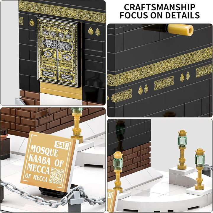 Islamische Moschee Kaaba Architekturmodell Baustein Sets mekka muslimische Ziegelsteine Spielzeug Ha
