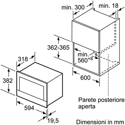 Siemens BF634LGS1 Mikrowelle Unterputz schwarz 60 cm