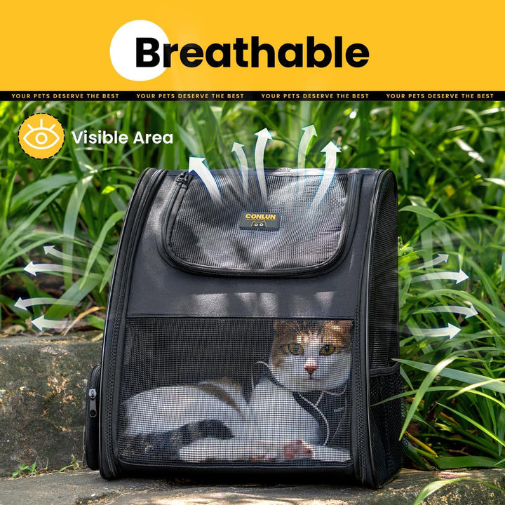 Conlun Katzenrucksack und Hunderucksack für kleine Hunde und Katzen bis zu 7kg, Kleiner Hunde Rucksa