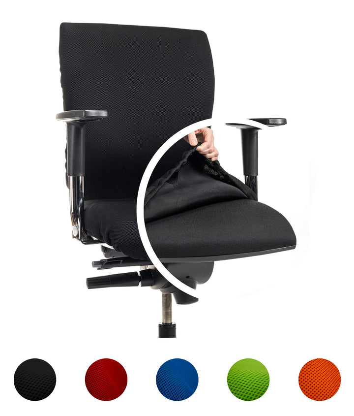 Bürostuhlbezug für die SITZFLÄCHE (Grösse Standard) - Sitzflächengrösse ca. 40-52 cm Breite und ca.