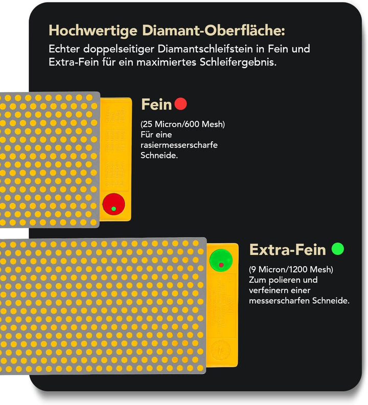 DMT DuoSharp Schärfstein extra-fein/fein, 20.3 cm / 8 Zoll, 1 Stück, W8EFNB Extra-Fein / Fein, Extra