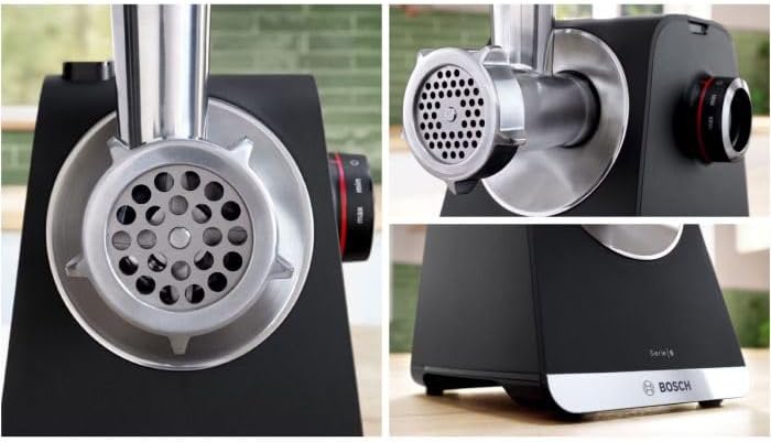 BOSCH Serie 6 MFWS640B Fleischwolf, 500 W, 3,5 kg/mn, 3 Zerkleinerer, Schwarz