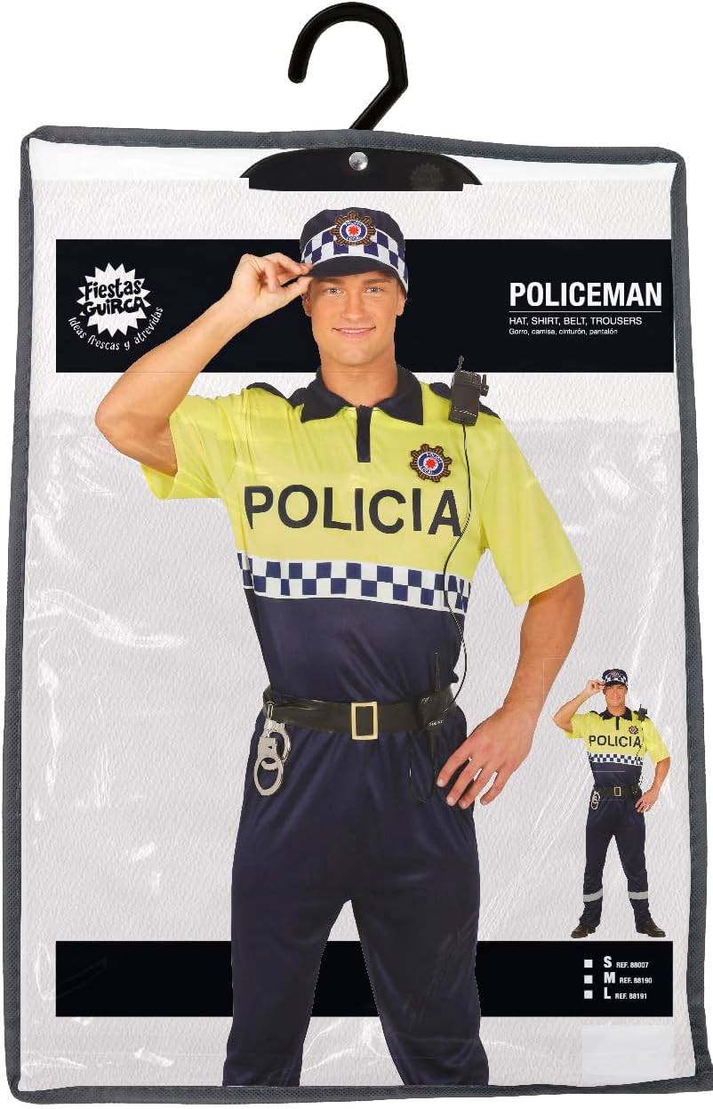 FIESTAS GUIRCA Spanische Ortspolizei Kostüm für Herren Talla 48-50 Sortiert, Talla 48-50 Sortiert