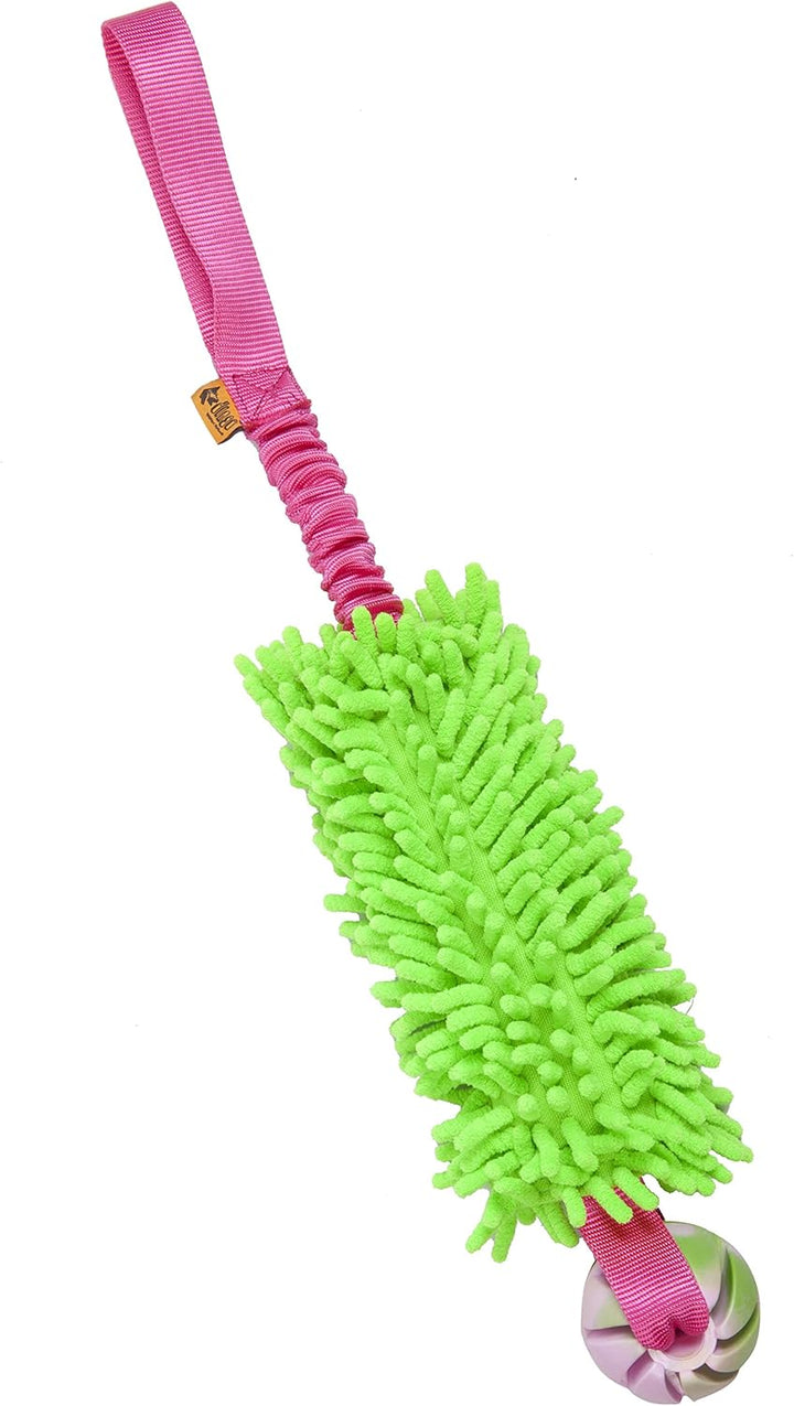 Dingo Mop Bungee Grün Mikrofaser mit Vanille Duft Ball Hundespielzeug Agility Apporte zum Spielen Ta