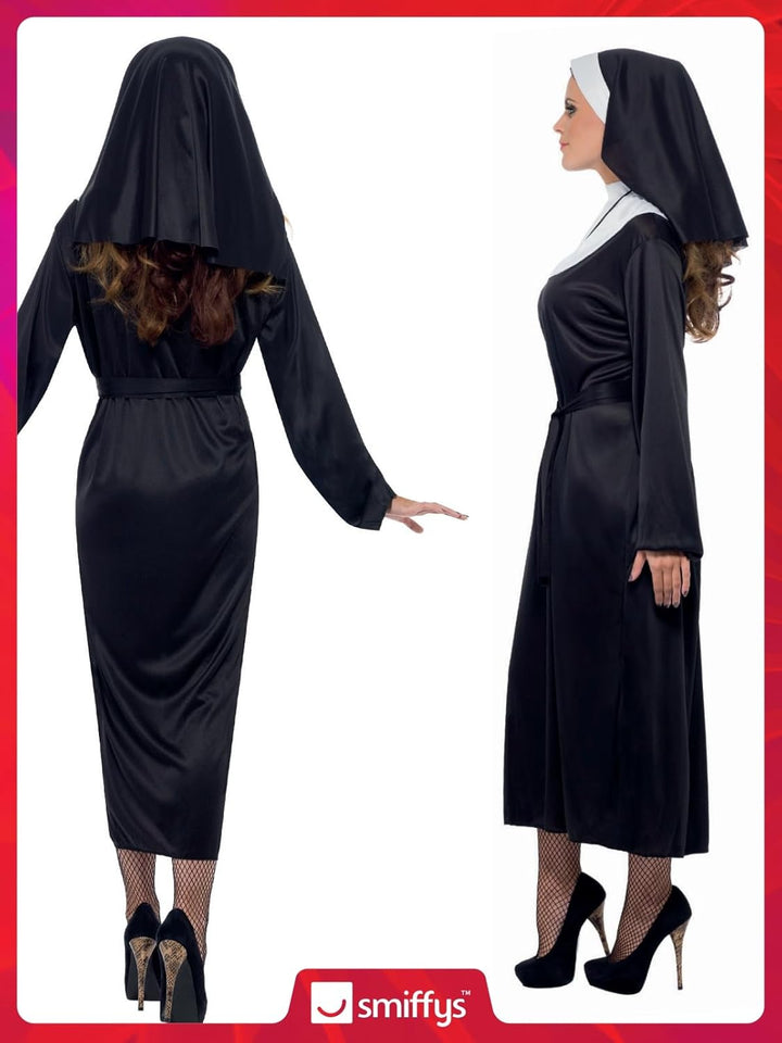 Smiffys BR20423XS Nonne Kostüm, Damen Plus X1 (UK 20-22), Plus X1 (UK 20-22)