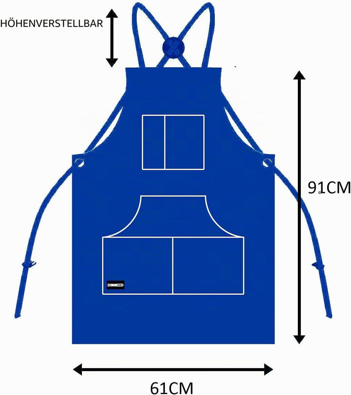 DIMWELD Schweisserschürze aus Leder für Männer. Flammhemmende Thermoschürze zum Schweissen in der We