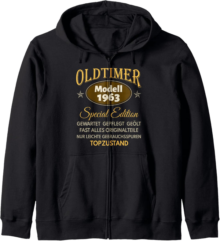 61. Geburtstag Mann Frau 61 Jahre 1963 Deko Lustig Geschenk Kapuzenjacke
