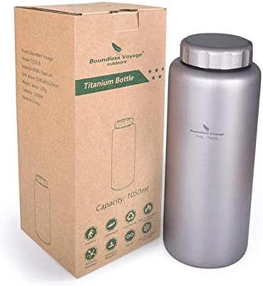 iBasingo 1050ml Titan Wasserflasche Im Freien Auslaufsicher Breiter Mund Sport Trinkflasche Camping