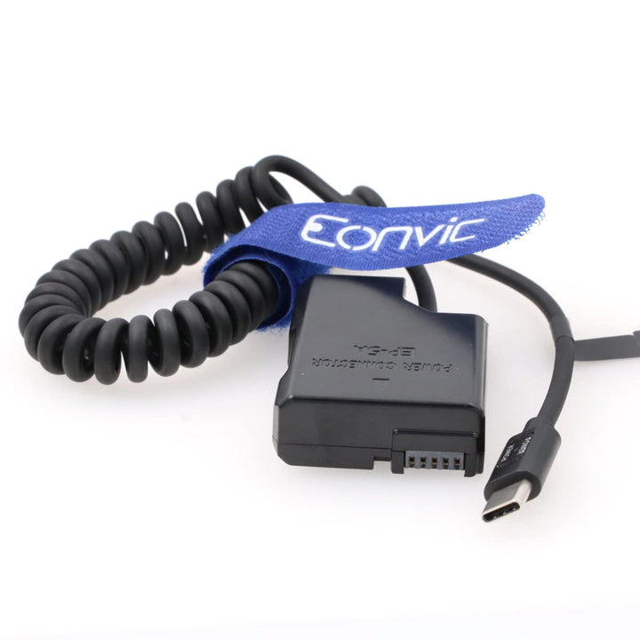 Eonvic EP-5A auf USB Typ C Stromkabel EN-EL14 EP-5A Dummy Akku Connector Kit Ersatz Netzteil Kabel f