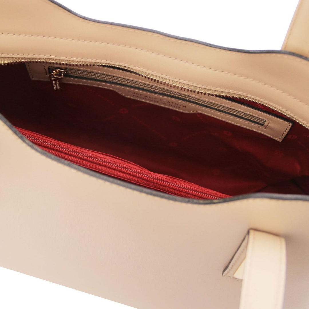 Tuscany Leather Olimpia Shopping Tasche aus Leder Champagne, Champagne