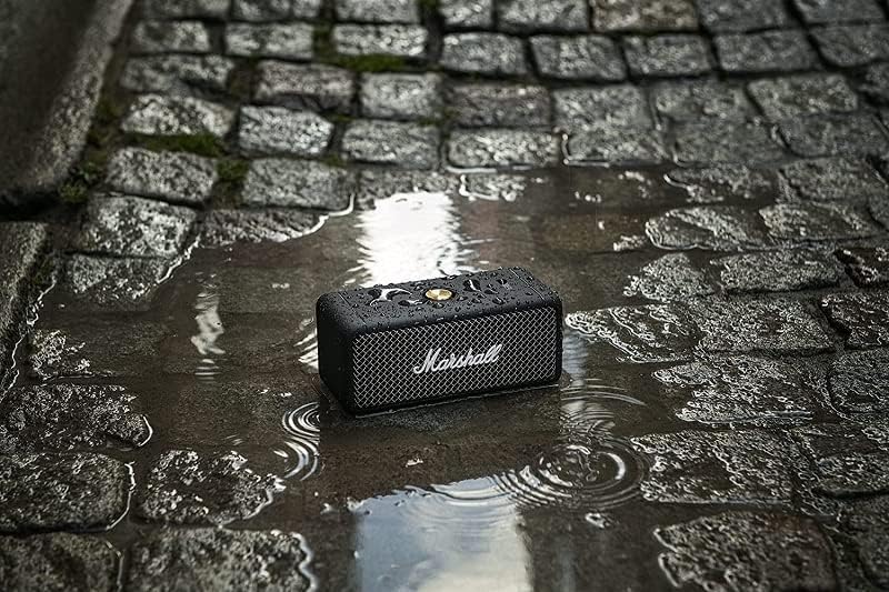 Marshall Emberton Bluetooth Tragbarer Lautsprecher, Kabelloser, Wasserabweisend - Schwarz Schwarz Tr