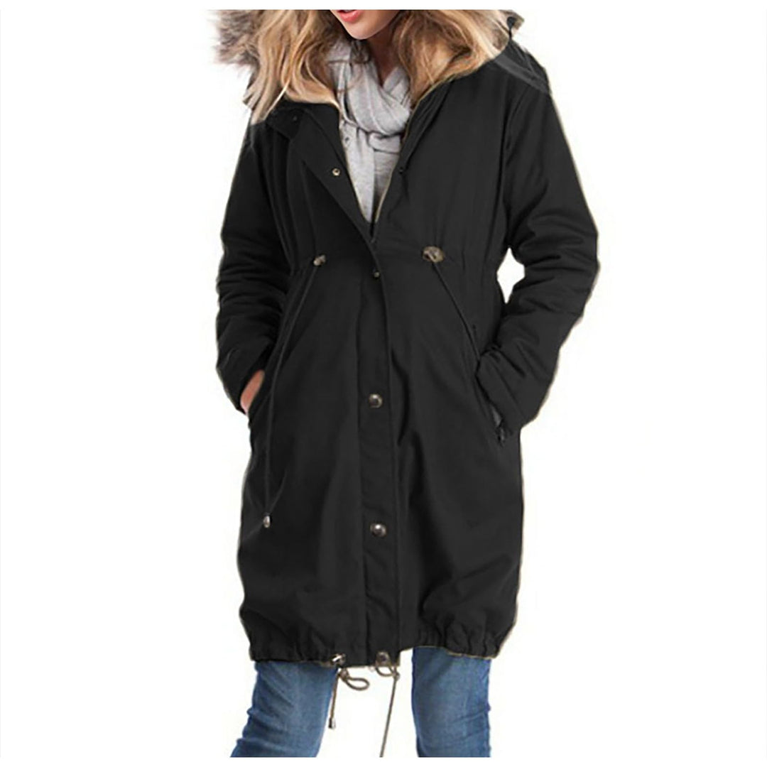 Umstandsjacke Winter 3 In 1 : Umstands Baumwolljacke Mit Einstellbarer Kordelzug& Taschen Schwangers
