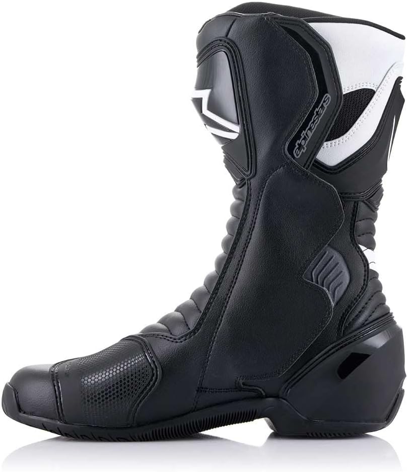 Alpinestars Herren MotorradscMotorradstiefel 40 EU Schwarz Weiss Grau Rot, 40 EU Schwarz Weiss Grau