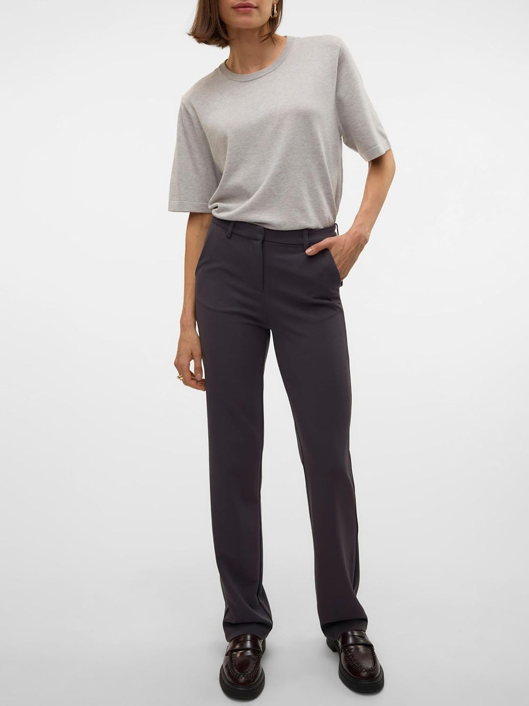 Vero Moda Female Hose VMZAMIRA Mittlere Taille Hose XS / 32L Obsidian, XS / 32L Obsidian