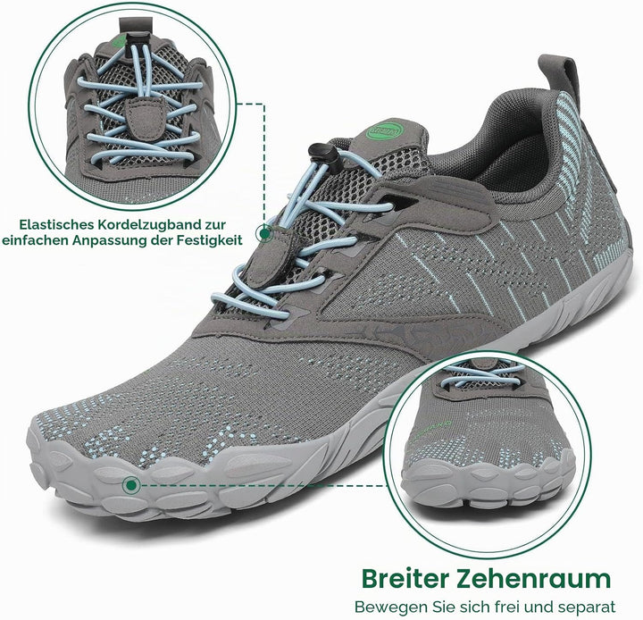 SAGUARO Herren Damen Barfussschuhe - Atmungsaktiv rutschfest Barfussschuhe - mit Breite Zehenbox und