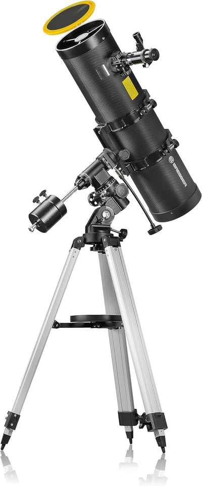 Bresser Spiegelteleskop Pollux 150/1400mm katadioptisches Spiegel-System mit Smartphone Kamera Adapt