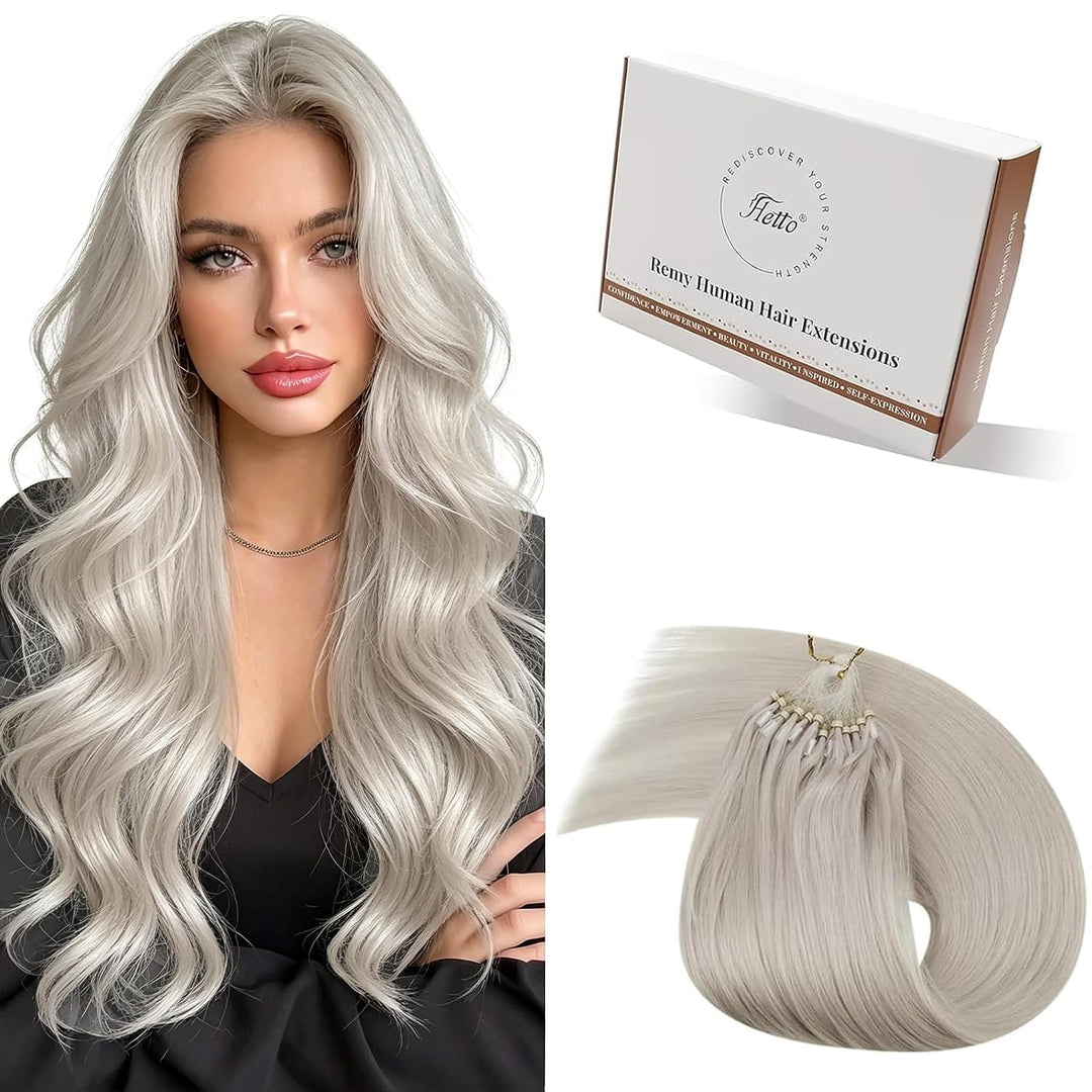 Hetto Microring Echthaar Extensions Blond Microing Echthaar Extensions Micro Ring Remy Extensions Mi
