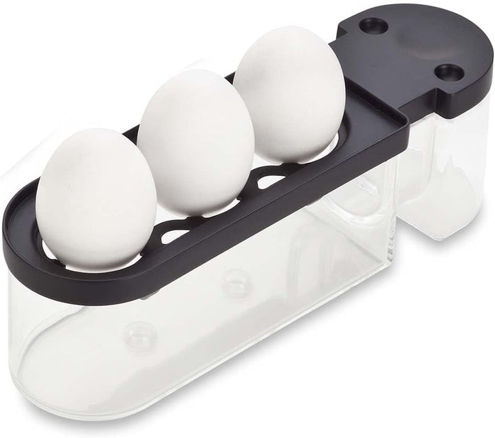 Cloer 6020 Eierkocher, bis zu 3 Eier, herausnehmbarer Eierträger, Servierfunktion, 300 Watt, Kunstst