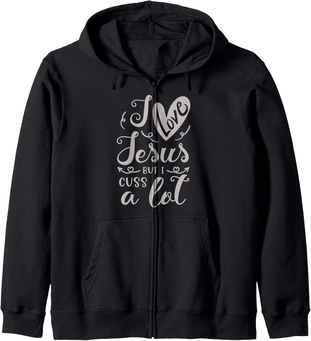 Landleben Fun Girl - Ich liebe Jesus, aber ich fluche viel Kapuzenjacke