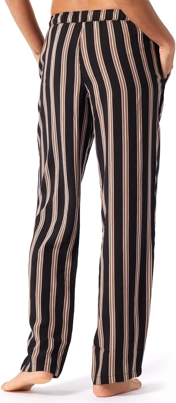 Schiesser Damen Mix & Relax Webhose Lang Schlafanzughose, Braun