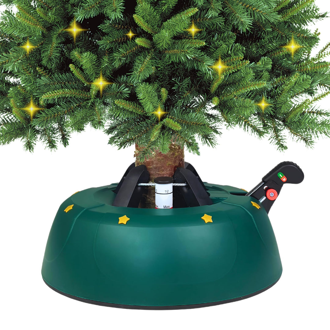 Stabiler Christbaumständer für Baumhöhe bis 2m, mit Fusspedal und Einseiltechnik, inkl. 2L Wassertan