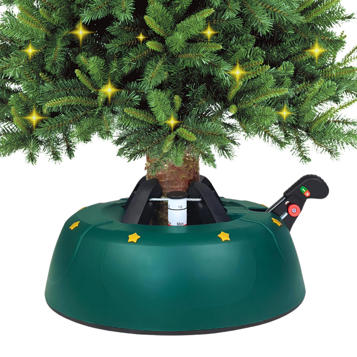 Stabiler Christbaumständer für Baumhöhe bis 2m, mit Fusspedal und Einseiltechnik, inkl. 2L Wassertan