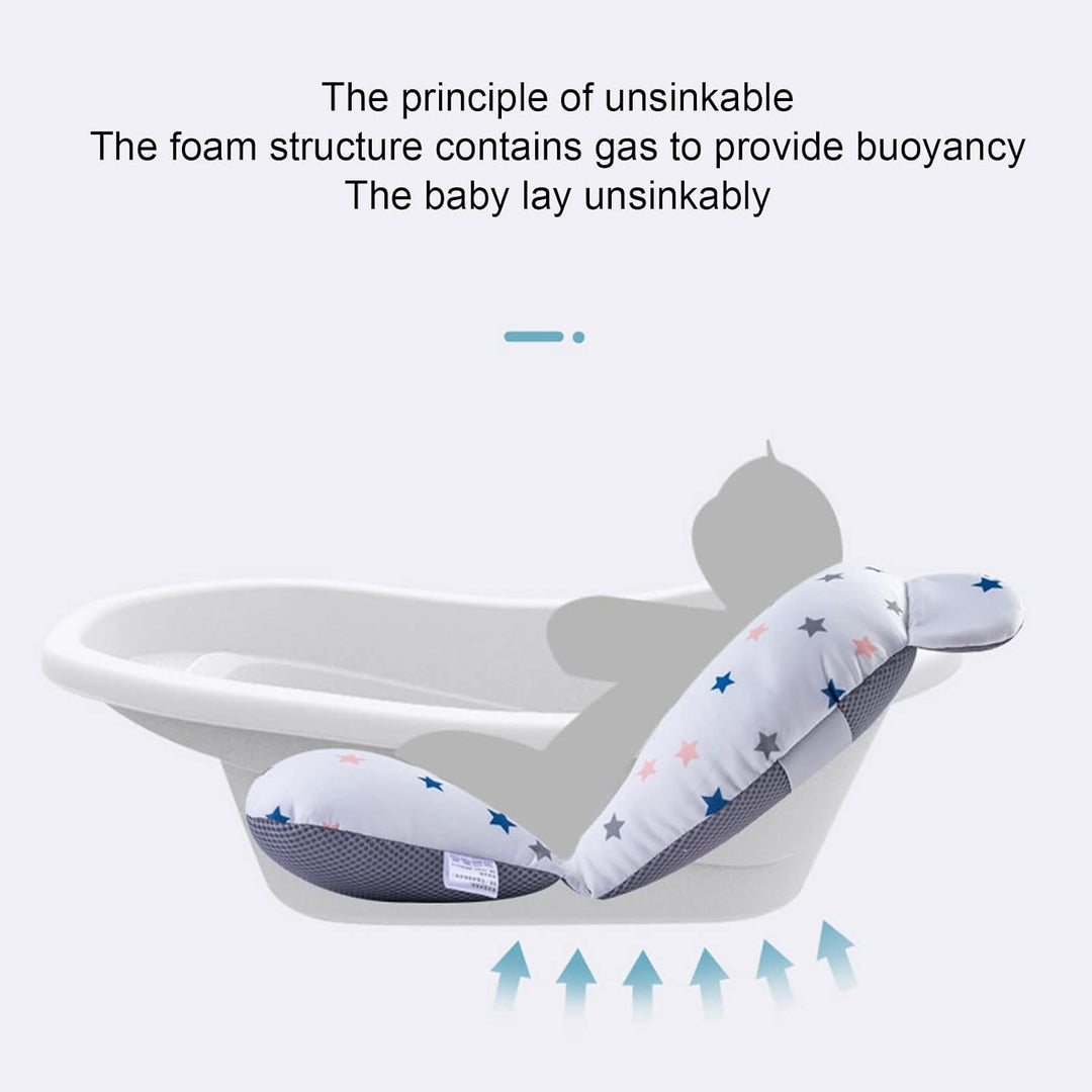 Ejoyous Baby Badesitz Support Net, Säugling Neugeborenen Badesitz Kissen Nicht Gleitverstellbarer Si