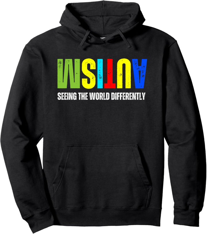 Lustiger Autismus, der die Welt anders sieht, Autismus-Bewusstsein Pullover Hoodie