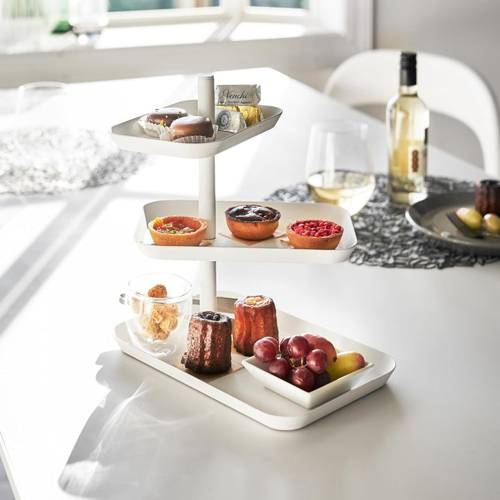 Serving stand 3 tiered - Tower - White Weiss Single, Weiss Single