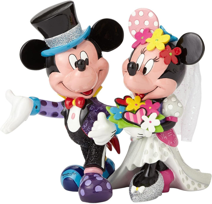 Disney 4058179 Figur Britto Mickey and Minnie Mouse Wedding, Resin, mehrfarbig, 22,2 x 15,9 x 19,7 c