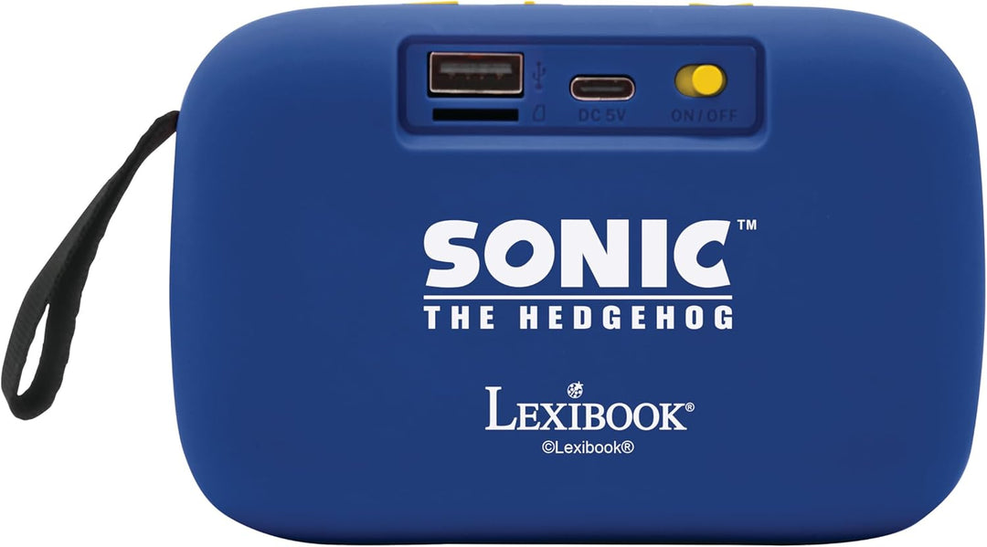 Lexibook, SEGA Sonic The Hedgehog, Tragbarer Bluetooth-Lautsprecher, kabellos, USB-C, SD/TF-Karte, w